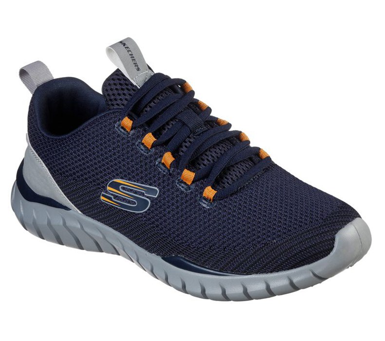 Skechers Overhaul - Landhedge - Mens Casual Shoes Navy/Grey [AU-TC3810]